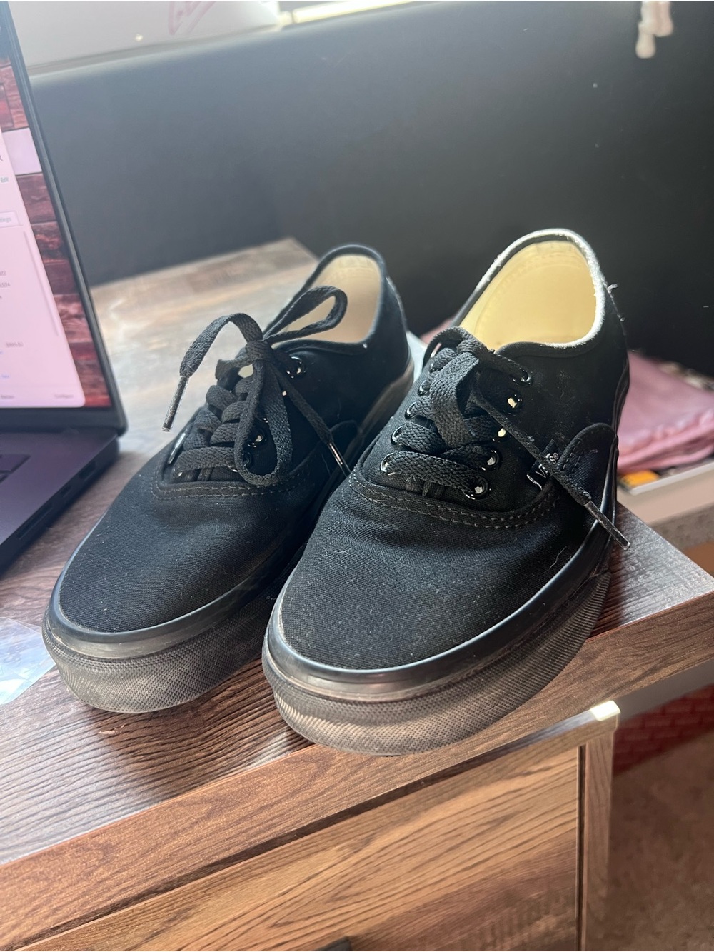 Blackout Lace-Up Vans